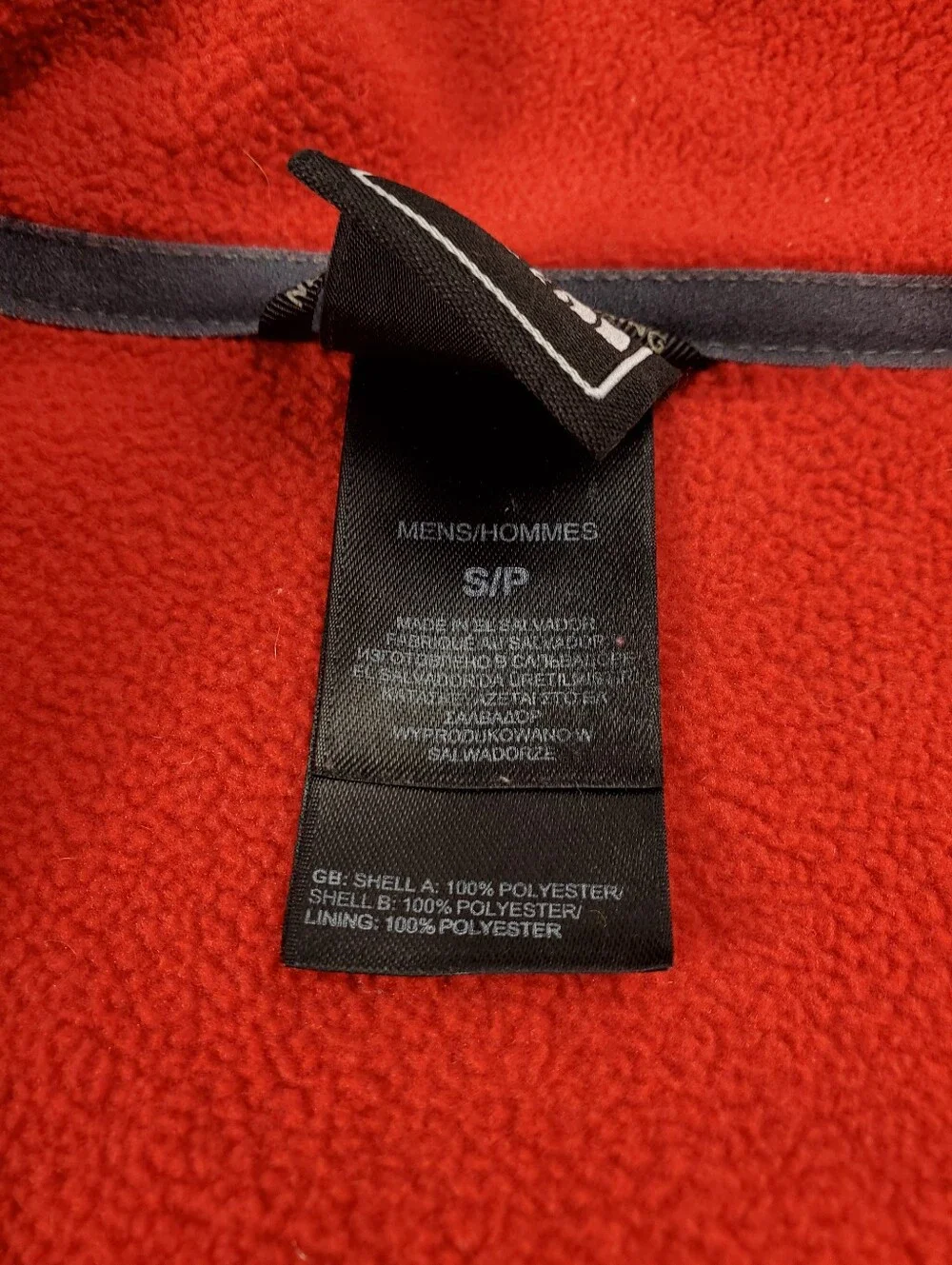 The North Face Khumbu 2 Jacket Mens Small Full Zip Fleece Red Gray Hiking